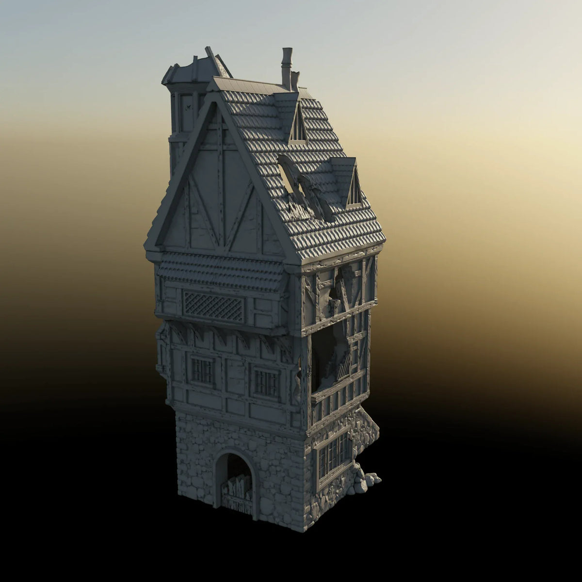 Ruined House - City of Spiritdale - Fantasy Ruins
