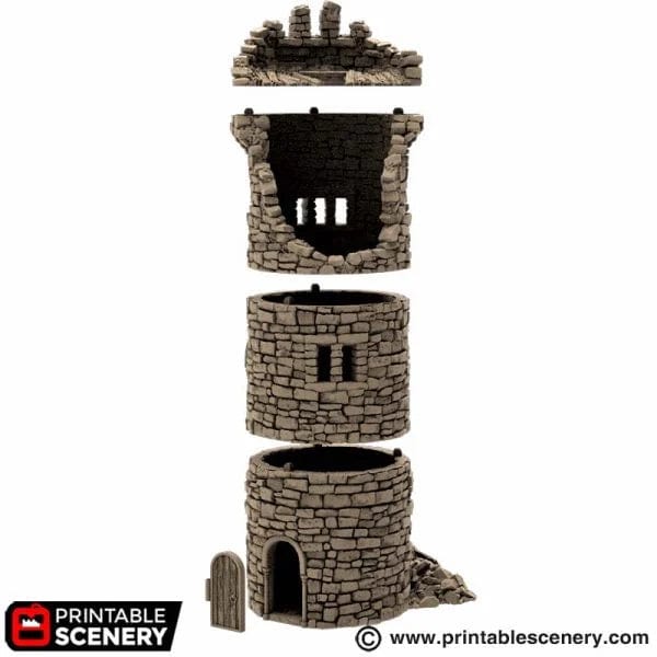 Ruined King's Round Tower - Country & King - Fantasy Historical Ruins