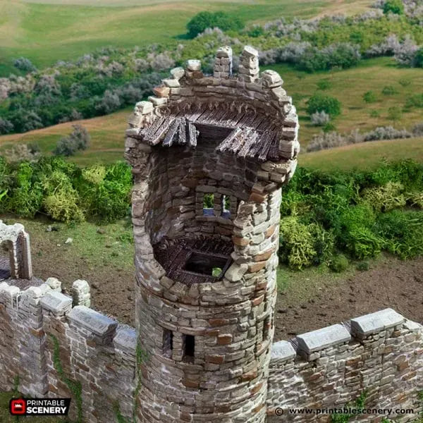 Ruined King's Round Tower - Country & King - Fantasy Historical Ruins