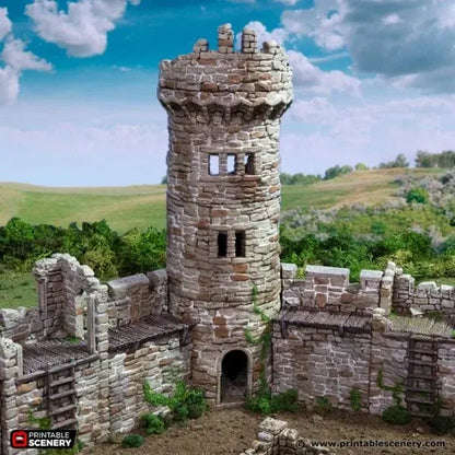 Ruined King's Round Tower - Country & King - Fantasy Historical Ruins