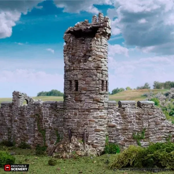 Ruined King's Round Tower - Country & King - Fantasy Historical Ruins