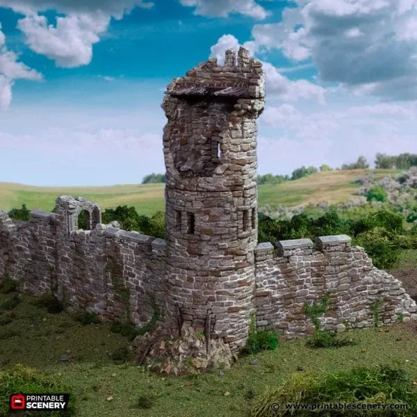 Ruined King's Round Tower - Country & King - Fantasy Historical Ruins