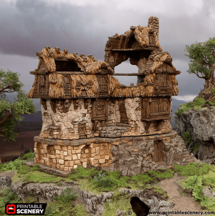Ruined Longhouse - Hagglethorn Hollow - Fantasy Ruins