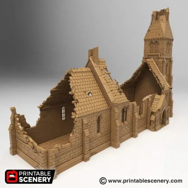 Ruined Medieval Church - WWII Building