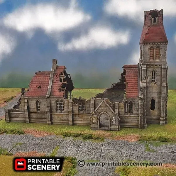 Ruined Medieval Church - WWII Building