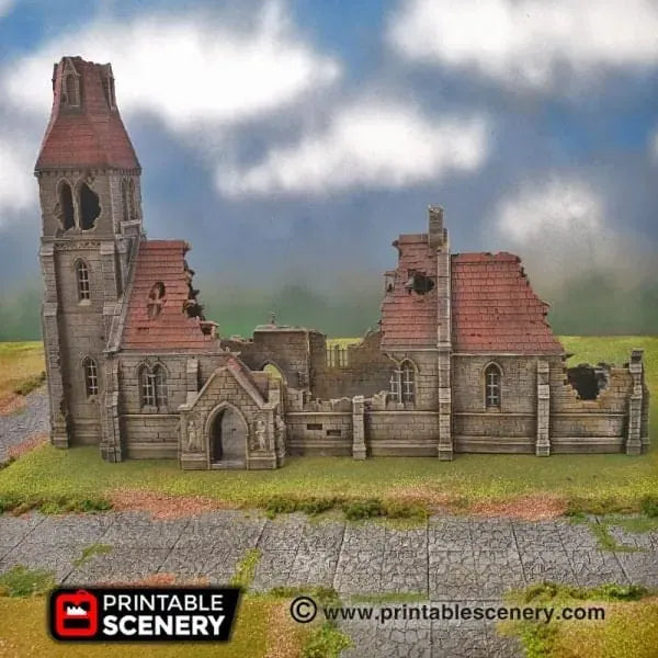 Ruined Medieval Church - WWII Building