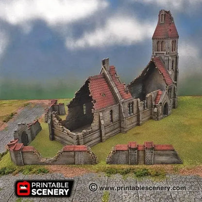 Ruined Medieval Church - WWII Building
