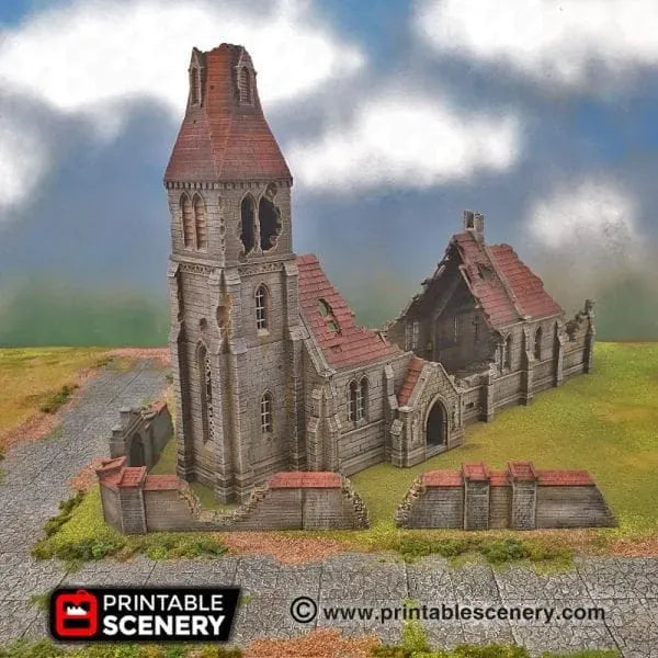 Ruined Medieval Church - WWII Building