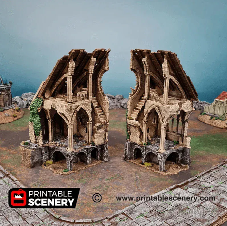 Ruined Nave and Chancel - Fantasy Ruins