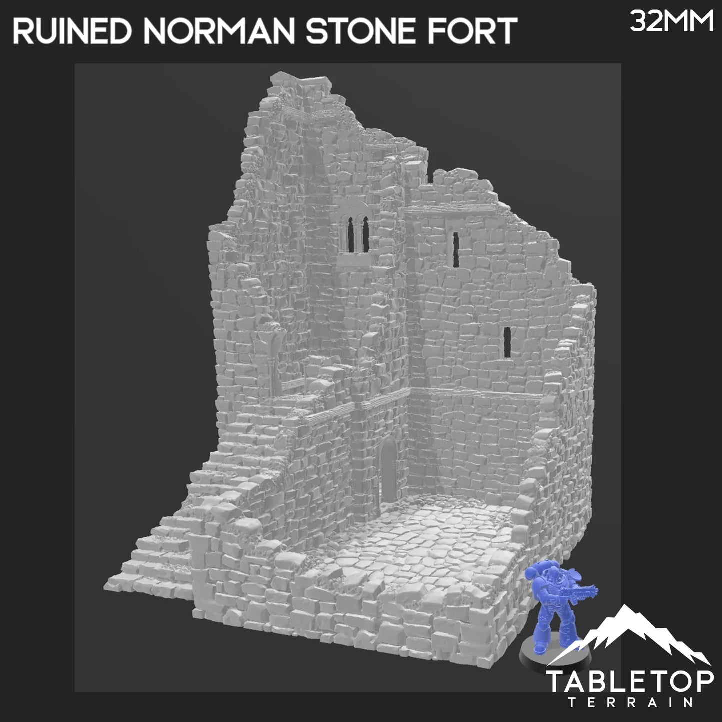 Ruined Norman Stone Fort - Country & King - Fantasy Historical Ruins
