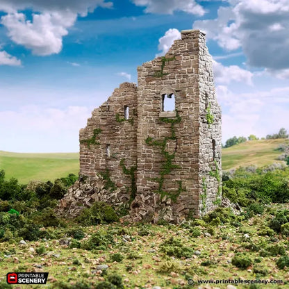Ruined Norman Stone Fort - Country & King - Fantasy Historical Ruins