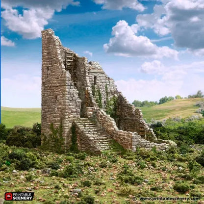 Ruined Norman Stone Fort - Country & King - Fantasy Historical Ruins