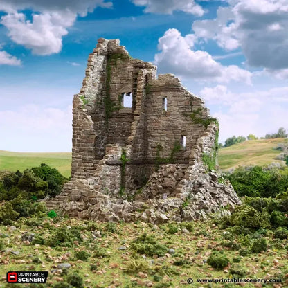 Ruined Norman Stone Fort - Country & King - Fantasy Historical Ruins