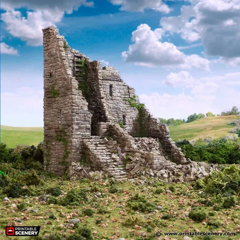 Ruined Norman Stone Fort - Country & King - Fantasy Historical Ruins