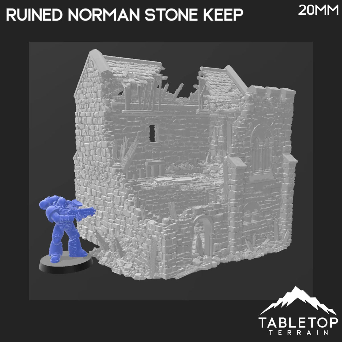 Ruined Norman Stone Keep - Country & King - Fantasy Historical Ruins