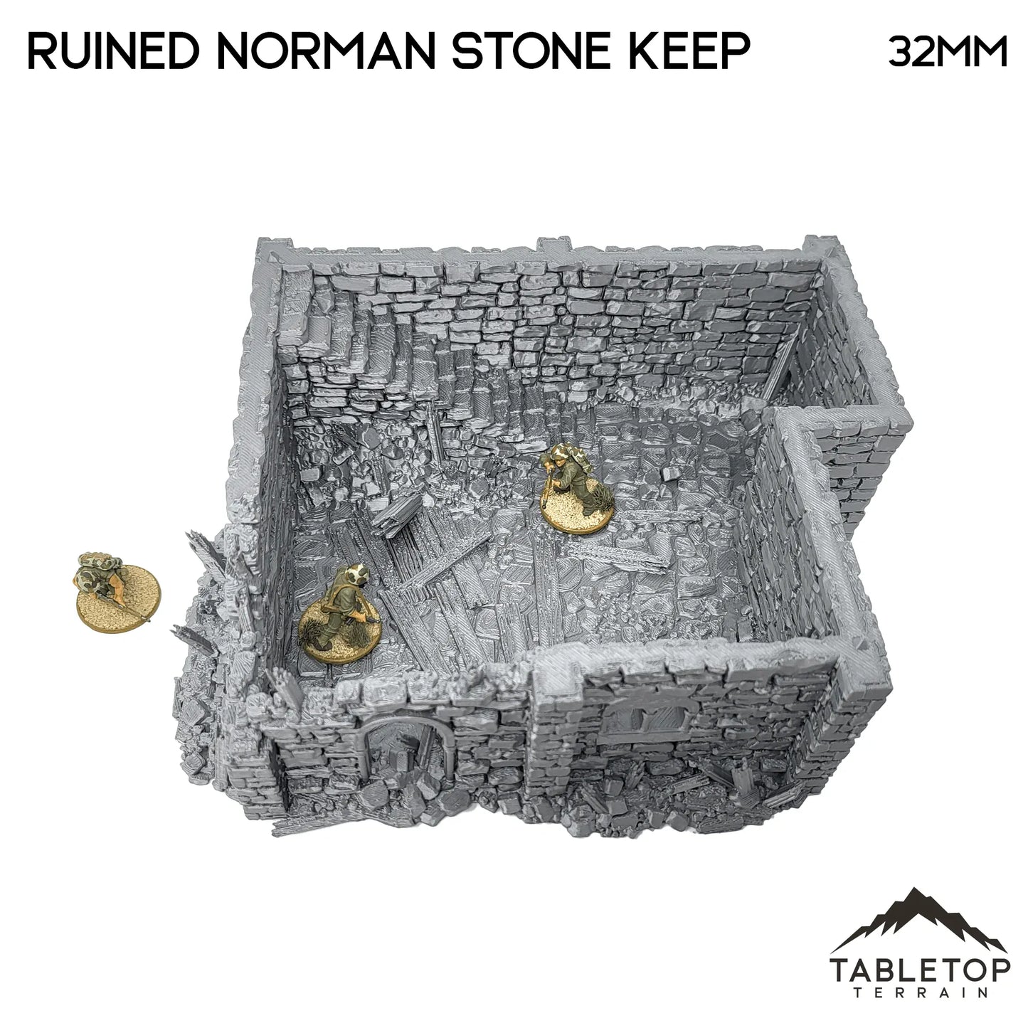 Ruined Norman Stone Keep - Country & King - Fantasy Historical Ruins