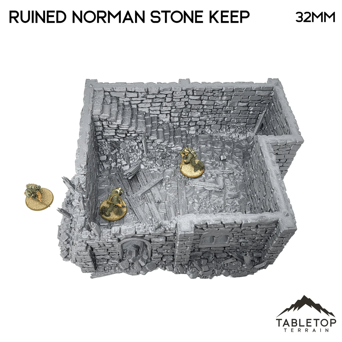 Ruined Norman Stone Keep - Country & King - Fantasy Historical Ruins