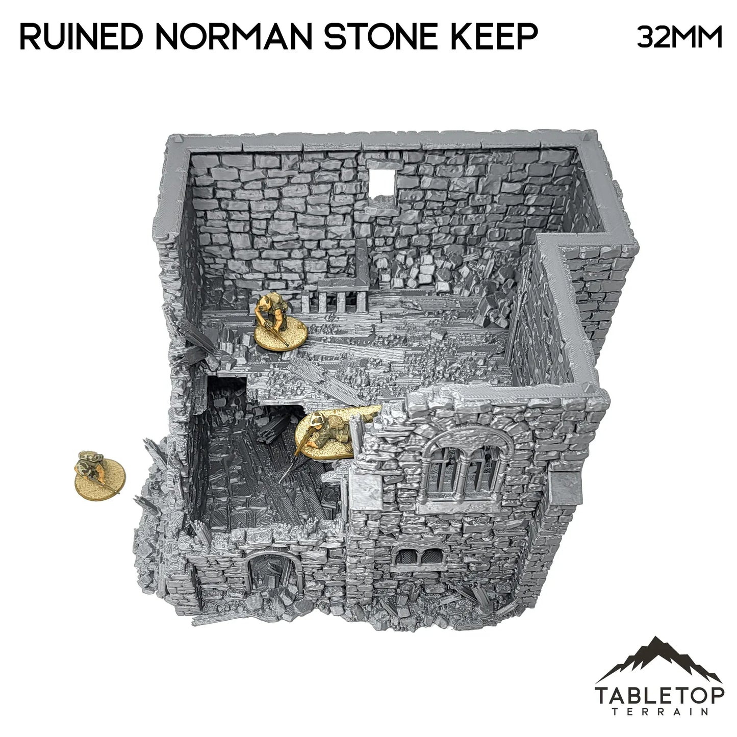 Ruined Norman Stone Keep - Country & King - Fantasy Historical Ruins