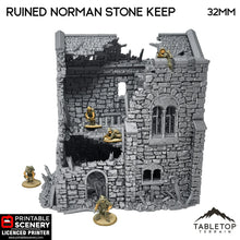Ruined Norman Stone Keep - Country & King - Fantasy Historical Ruins