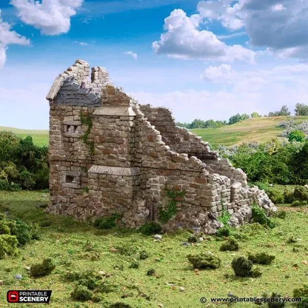Ruined Norman Stone Manor - Country & King - Fantasy Historical Ruins