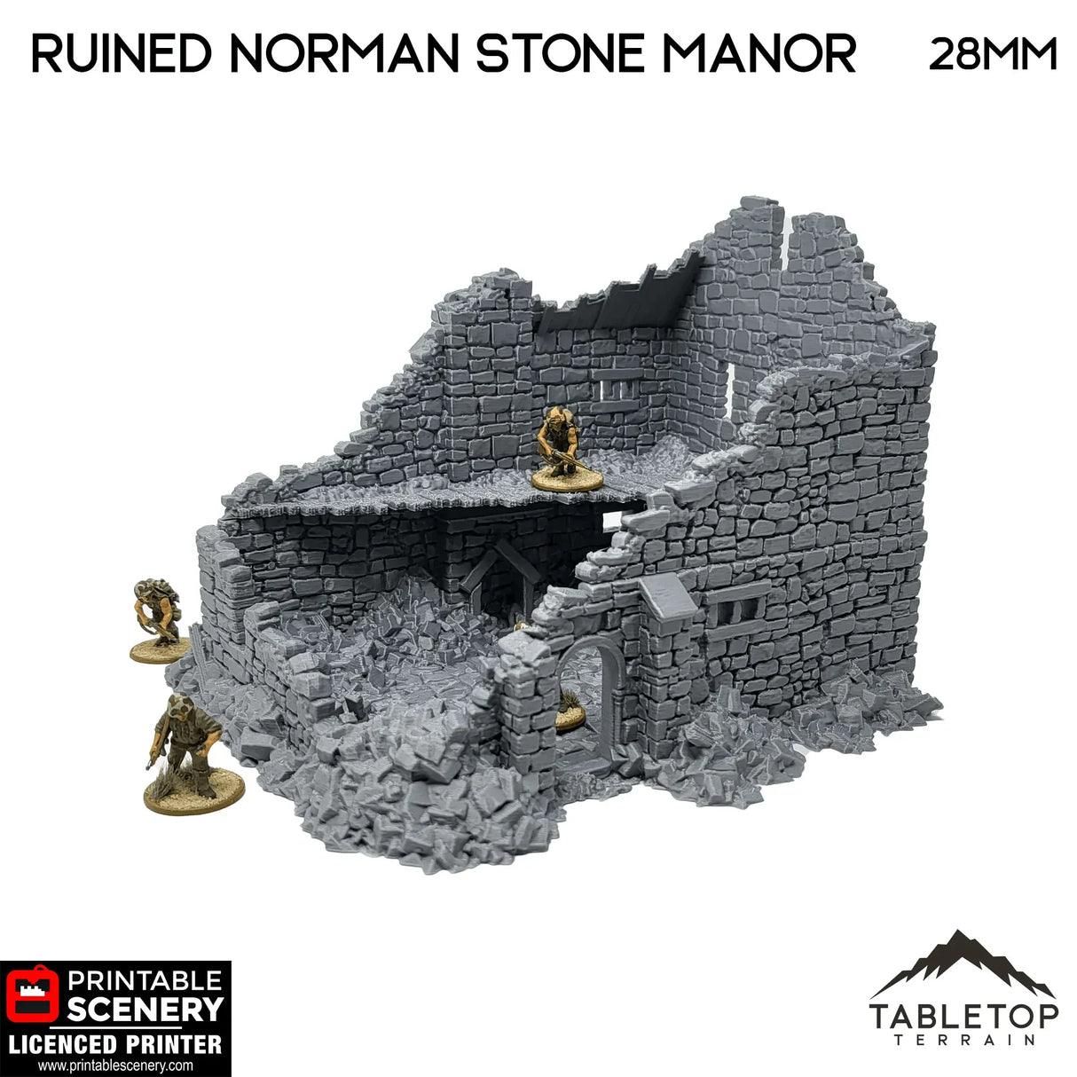 Ruined Norman Stone Manor - Country & King - Fantasy Historical Ruins