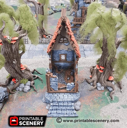 Ruined Small Cottage - Fantasy Ruins