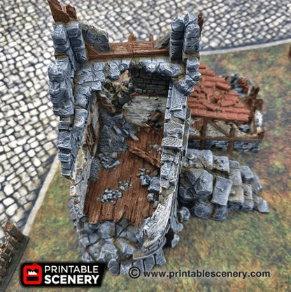 Ruined War Cottage - Fantasy Ruins
