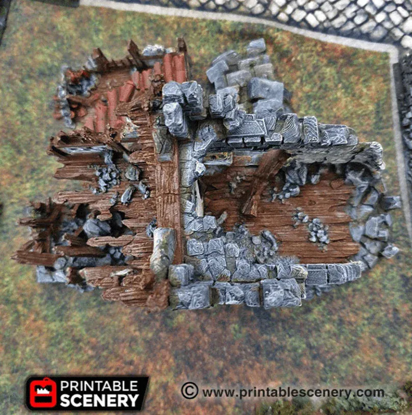 Ruined War Cottage - Fantasy Ruins