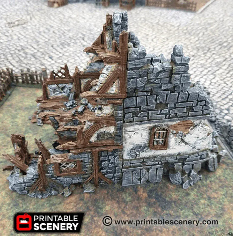 Ruined War Cottage - Fantasy Ruins