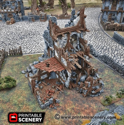 Ruined War Cottage - Fantasy Ruins