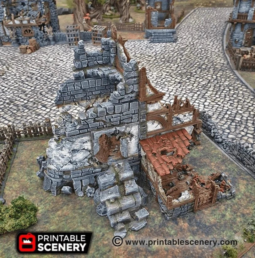 Ruined War Cottage - Fantasy Ruins