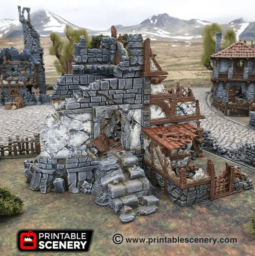 Ruined War Cottage - Fantasy Ruins