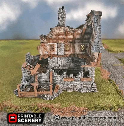 Ruined Winterdale Tavern - Fantasy Building