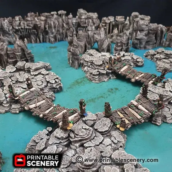 Raised Caverns / Shroom with Bridges- Fantasy Scatter Terrain