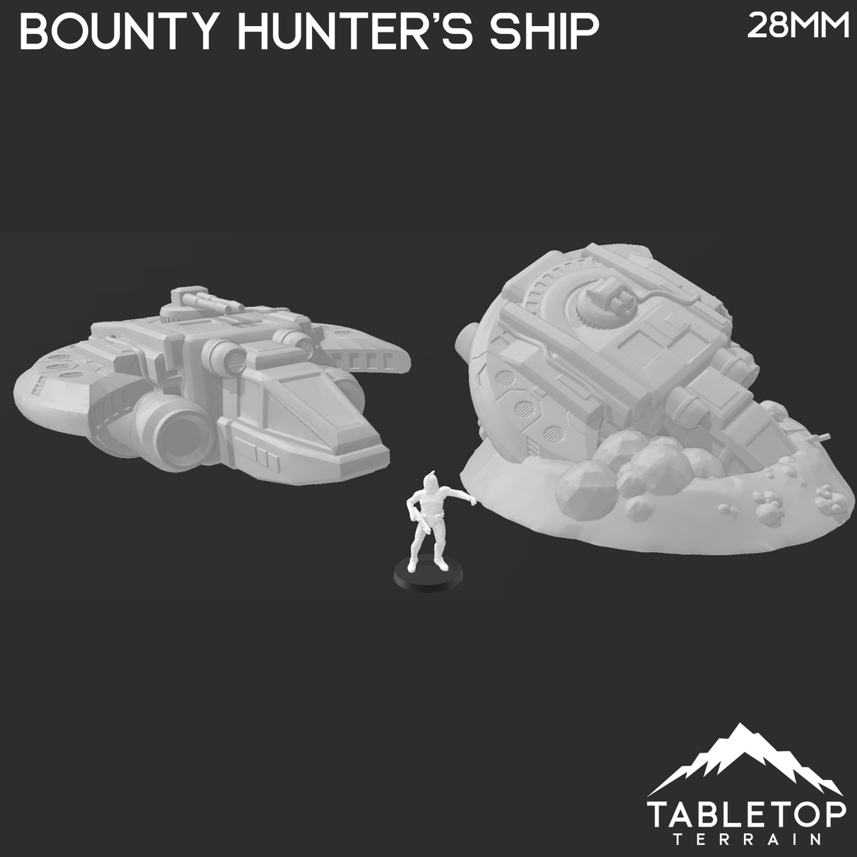 Bounty Hunter's Ship / Crashed Ship - Star Wars Legion Terrain