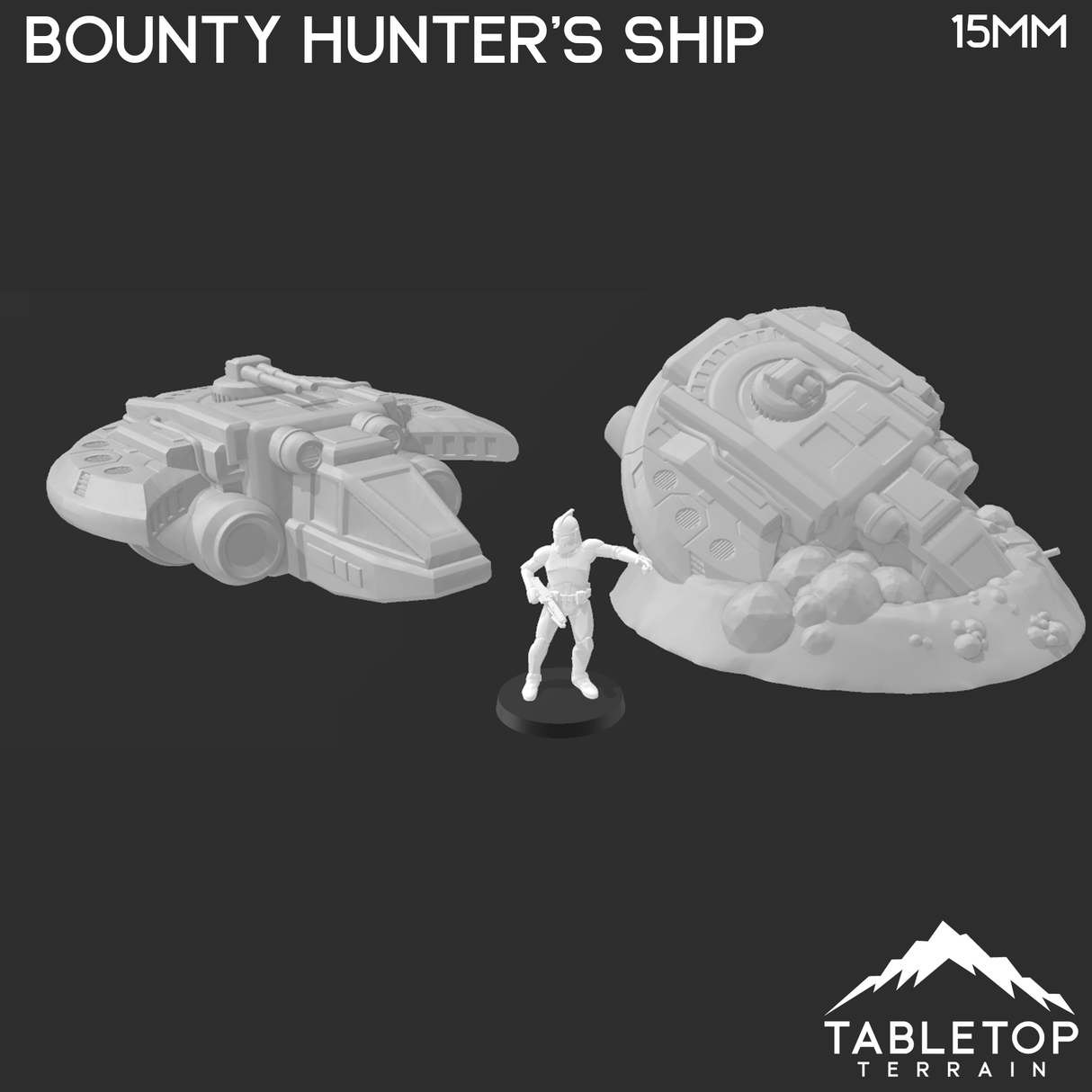 Bounty Hunter's Ship / Crashed Ship - Star Wars Legion Terrain