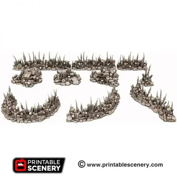Goblin Barricades and Rubble - Fantasy Scatter Terrain