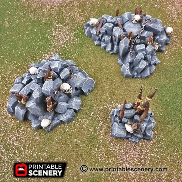 Goblin Barricades and Rubble - Fantasy Scatter Terrain