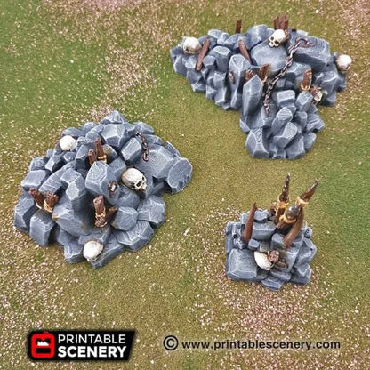 Goblin Barricades and Rubble - Fantasy Scatter Terrain