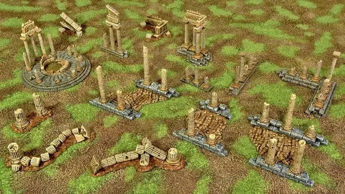 Greek Ruins - Fantasy Scatter Terrain