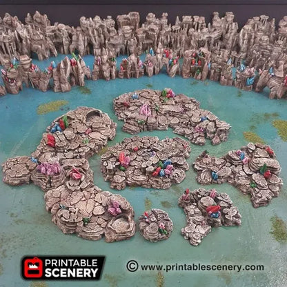 Grotto Floors / Crystal / Shroom - Fantasy Scatter Terrain