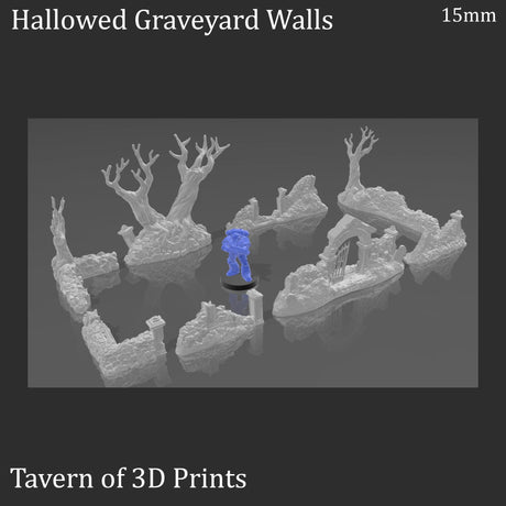 Hallowed Graveyard Walls - Fantasy Terrain