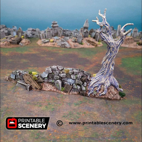 Hallowed Graveyard Walls - Fantasy Terrain