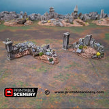 Hallowed Graveyard Walls - Fantasy Terrain