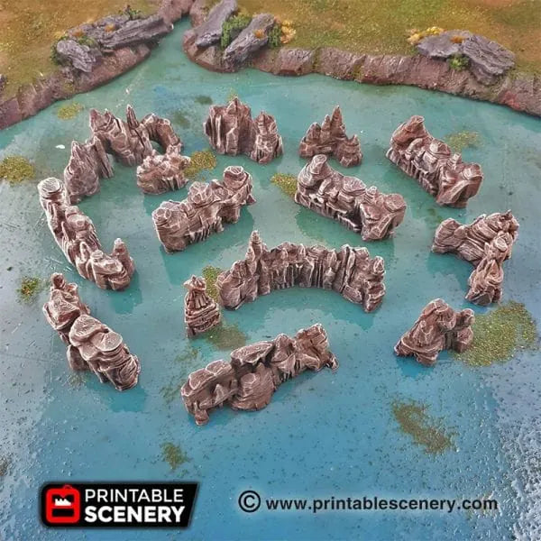 Low Grotto Walls - Fantasy Scatter Terrain