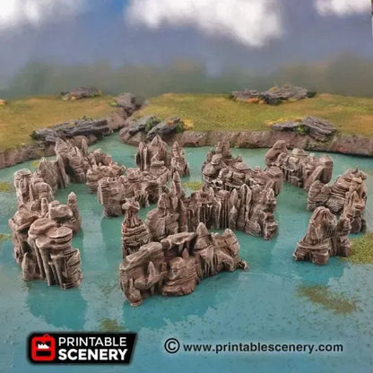 Low Grotto Walls - Fantasy Scatter Terrain