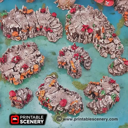 Raised Caverns / Shroom with Bridges- Fantasy Scatter Terrain