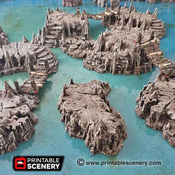 Raised Caverns / Shroom with Bridges- Fantasy Scatter Terrain