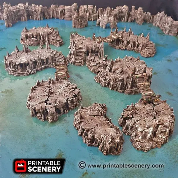 Raised Caverns / Shroom with Bridges- Fantasy Scatter Terrain