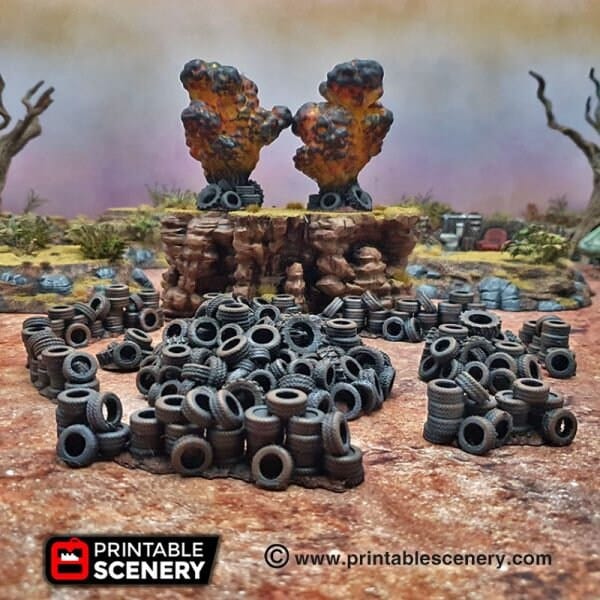 Tire Obstacles - Apocalyptic Scatter Terrain
